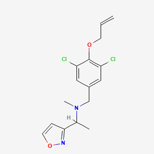 molecular formula C16H18Cl2N2O2 B5902947 N-[4-(allyloxy)-3,5-dichlorobenzyl]-1-isoxazol-3-yl-N-methylethanamine 