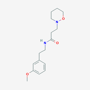 molecular formula C16H24N2O3 B5902955 N-[2-(3-methoxyphenyl)ethyl]-3-(1,2-oxazinan-2-yl)propanamide 