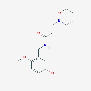 molecular formula C16H24N2O4 B5902962 N-(2,5-dimethoxybenzyl)-3-(1,2-oxazinan-2-yl)propanamide 