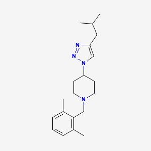 molecular formula C20H30N4 B5902969 1-(2,6-dimethylbenzyl)-4-(4-isobutyl-1H-1,2,3-triazol-1-yl)piperidine 