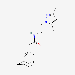 molecular formula C20H31N3O B5902982 2-(1-adamantyl)-N-[2-(3,5-dimethyl-1H-pyrazol-1-yl)-1-methylethyl]acetamide 