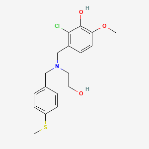 molecular formula C18H22ClNO3S B5902990 2-chloro-3-({(2-hydroxyethyl)[4-(methylthio)benzyl]amino}methyl)-6-methoxyphenol 