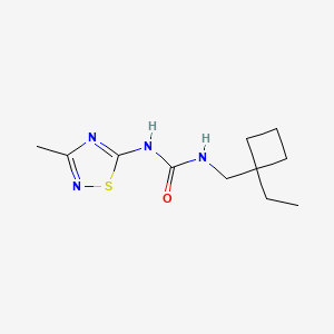 molecular formula C11H18N4OS B5903000 N-[(1-ethylcyclobutyl)methyl]-N'-(3-methyl-1,2,4-thiadiazol-5-yl)urea 