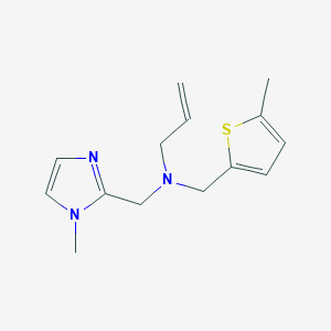 molecular formula C14H19N3S B5903035 N-[(1-methyl-1H-imidazol-2-yl)methyl]-N-[(5-methyl-2-thienyl)methyl]prop-2-en-1-amine 