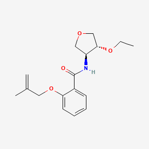 N-[(3S*,4R*)-4-ethoxytetrahydrofuran-3-yl]-2-[(2-methylprop-2-en-1-yl)oxy]benzamide