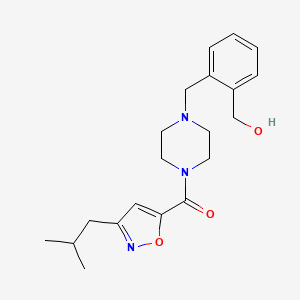 molecular formula C20H27N3O3 B5903058 [2-({4-[(3-isobutylisoxazol-5-yl)carbonyl]piperazin-1-yl}methyl)phenyl]methanol 