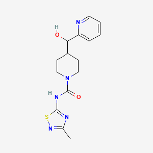 molecular formula C15H19N5O2S B5903140 4-[hydroxy(pyridin-2-yl)methyl]-N-(3-methyl-1,2,4-thiadiazol-5-yl)piperidine-1-carboxamide 