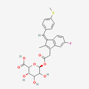 molecular formula C26H25FO8S B590315 Sulindac sulfide-acyl-b-D-glucuronide CAS No. 59973-78-3