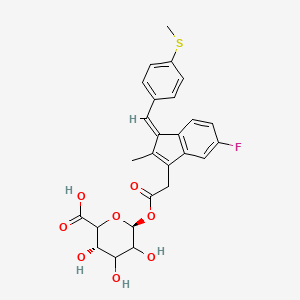 molecular formula C26H25FO8S B590315 Sulfuro de sulindac-acil-b-D-glucurónido CAS No. 59973-78-3