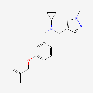 N-{3-[(2-methylprop-2-en-1-yl)oxy]benzyl}-N-[(1-methyl-1H-pyrazol-4-yl)methyl]cyclopropanamine