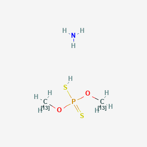 molecular formula C2H10NO2PS2 B590316 O,O-二甲基二硫代磷酸酯-13C2 铵盐 CAS No. 1329610-82-3