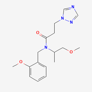 molecular formula C17H24N4O3 B5903184 N-(2-methoxybenzyl)-N-(2-methoxy-1-methylethyl)-3-(1H-1,2,4-triazol-1-yl)propanamide 