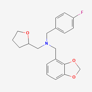 molecular formula C20H22FNO3 B5903196 (1,3-benzodioxol-4-ylmethyl)(4-fluorobenzyl)(tetrahydrofuran-2-ylmethyl)amine 