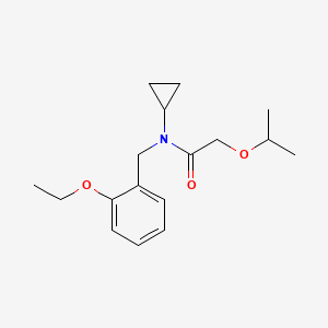 molecular formula C17H25NO3 B5903229 N-cyclopropyl-N-(2-ethoxybenzyl)-2-isopropoxyacetamide 