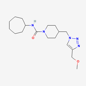 molecular formula C18H31N5O2 B5903236 N-cycloheptyl-4-{[4-(methoxymethyl)-1H-1,2,3-triazol-1-yl]methyl}piperidine-1-carboxamide 