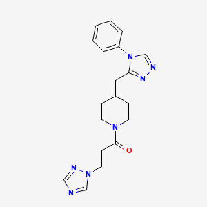 4-[(4-phenyl-4H-1,2,4-triazol-3-yl)methyl]-1-[3-(1H-1,2,4-triazol-1-yl)propanoyl]piperidine