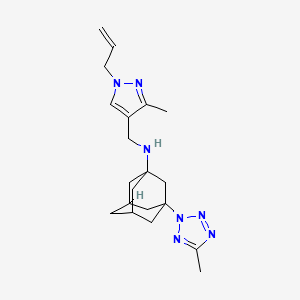 molecular formula C20H29N7 B5903254 N-[(1-allyl-3-methyl-1H-pyrazol-4-yl)methyl]-3-(5-methyl-2H-tetrazol-2-yl)adamantan-1-amine 