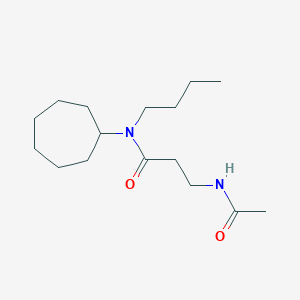 3-(acetylamino)-N-butyl-N-cycloheptylpropanamide