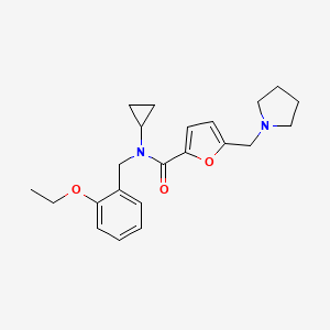 N-cyclopropyl-N-(2-ethoxybenzyl)-5-(pyrrolidin-1-ylmethyl)-2-furamide