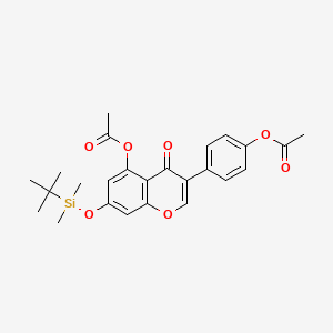 molecular formula C25H28O7Si B590330 4',5-二-O-乙酰基-7-O-叔丁基二甲基甲硅烷基染料木黄酮 CAS No. 470666-99-0