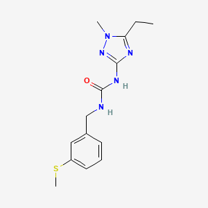 molecular formula C14H19N5OS B5903300 N-(5-ethyl-1-methyl-1H-1,2,4-triazol-3-yl)-N'-[3-(methylthio)benzyl]urea trifluoroacetate 