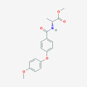 molecular formula C18H19NO5 B5903308 methyl (2R)-2-{[4-(4-methoxyphenoxy)benzoyl]amino}propanoate 