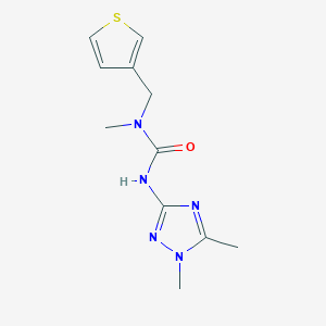 molecular formula C11H15N5OS B5903329 N'-(1,5-dimethyl-1H-1,2,4-triazol-3-yl)-N-methyl-N-(3-thienylmethyl)urea 