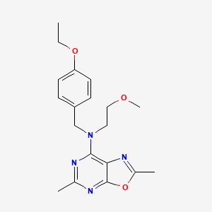 molecular formula C19H24N4O3 B5903339 N-(4-ethoxybenzyl)-N-(2-methoxyethyl)-2,5-dimethyl[1,3]oxazolo[5,4-d]pyrimidin-7-amine 