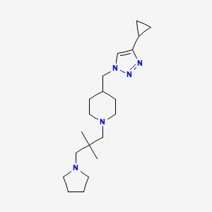 4-[(4-cyclopropyl-1H-1,2,3-triazol-1-yl)methyl]-1-(2,2-dimethyl-3-pyrrolidin-1-ylpropyl)piperidine