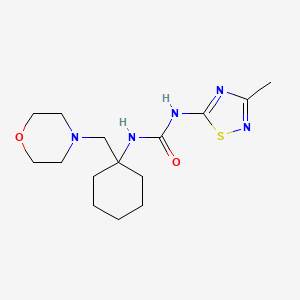 molecular formula C15H25N5O2S B5903352 N-(3-methyl-1,2,4-thiadiazol-5-yl)-N'-[1-(morpholin-4-ylmethyl)cyclohexyl]urea 