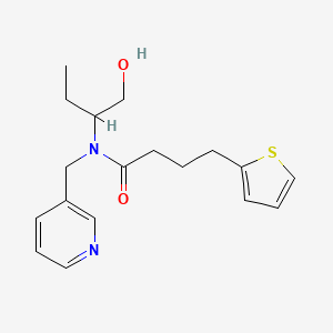 molecular formula C18H24N2O2S B5903374 N-[1-(hydroxymethyl)propyl]-N-(pyridin-3-ylmethyl)-4-(2-thienyl)butanamide 