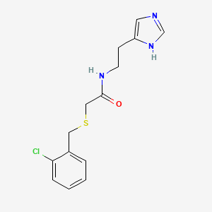 2-[(2-chlorobenzyl)thio]-N-[2-(1H-imidazol-4-yl)ethyl]acetamide