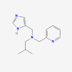 molecular formula C14H20N4 B5903385 (1H-imidazol-4-ylmethyl)isobutyl(pyridin-2-ylmethyl)amine 