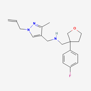 1-(1-allyl-3-methyl-1H-pyrazol-4-yl)-N-{[3-(4-fluorophenyl)tetrahydrofuran-3-yl]methyl}methanamine