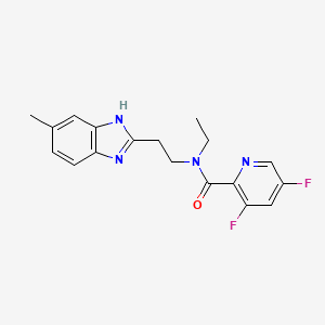 molecular formula C18H18F2N4O B5903410 N-ethyl-3,5-difluoro-N-[2-(5-methyl-1H-benzimidazol-2-yl)ethyl]pyridine-2-carboxamide 