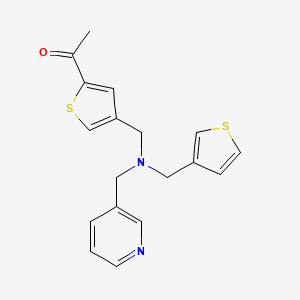 molecular formula C18H18N2OS2 B5903413 1-(4-{[(pyridin-3-ylmethyl)(3-thienylmethyl)amino]methyl}-2-thienyl)ethanone 