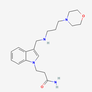 molecular formula C19H28N4O2 B5903420 3-(3-{[(3-morpholin-4-ylpropyl)amino]methyl}-1H-indol-1-yl)propanamide 