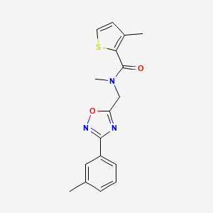 molecular formula C17H17N3O2S B5903421 N,3-dimethyl-N-{[3-(3-methylphenyl)-1,2,4-oxadiazol-5-yl]methyl}thiophene-2-carboxamide 