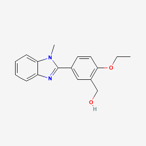 molecular formula C17H18N2O2 B5903436 [2-ethoxy-5-(1-methyl-1H-benzimidazol-2-yl)phenyl]methanol 
