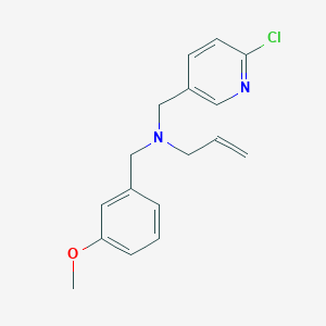 molecular formula C17H19ClN2O B5903442 N-[(6-chloropyridin-3-yl)methyl]-N-(3-methoxybenzyl)prop-2-en-1-amine 