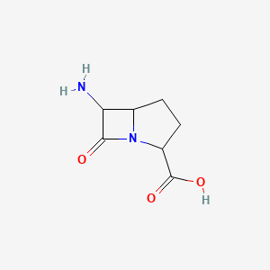 molecular formula C7H10N2O3 B590345 6-Amino-7-oxo-1-azabicyclo[3.2.0]heptane-2-carboxylic acid CAS No. 139748-95-1