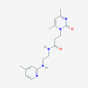 3-(4,6-dimethyl-2-oxopyrimidin-1(2H)-yl)-N-{2-[(4-methylpyridin-2-yl)amino]ethyl}propanamide