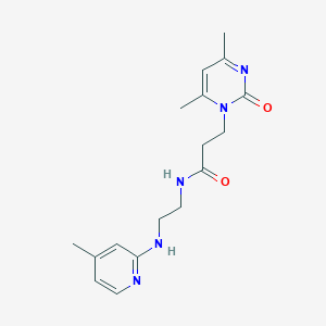 molecular formula C17H23N5O2 B5903455 3-(4,6-dimethyl-2-oxopyrimidin-1(2H)-yl)-N-{2-[(4-methylpyridin-2-yl)amino]ethyl}propanamide 