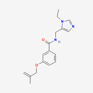 molecular formula C17H21N3O2 B5903463 N-[(1-ethyl-1H-imidazol-5-yl)methyl]-3-[(2-methylprop-2-en-1-yl)oxy]benzamide 
