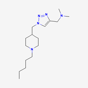 molecular formula C16H31N5 B5903465 N,N-dimethyl-1-{1-[(1-pentylpiperidin-4-yl)methyl]-1H-1,2,3-triazol-4-yl}methanamine 