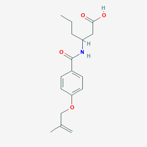 molecular formula C17H23NO4 B5903482 3-({4-[(2-methylprop-2-en-1-yl)oxy]benzoyl}amino)hexanoic acid 