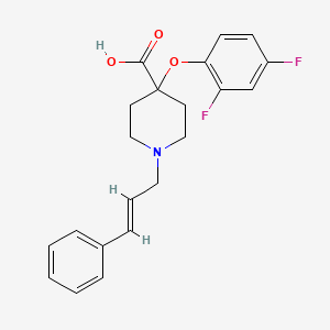 4-(2,4-difluorophenoxy)-1-[(2E)-3-phenylprop-2-en-1-yl]piperidine-4-carboxylic acid