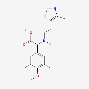 molecular formula C18H24N2O3S B5903545 (4-methoxy-3,5-dimethylphenyl){methyl[2-(4-methyl-1,3-thiazol-5-yl)ethyl]amino}acetic acid 