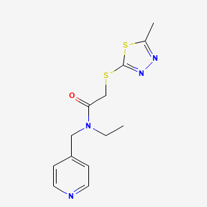 N-ethyl-2-[(5-methyl-1,3,4-thiadiazol-2-yl)thio]-N-(pyridin-4-ylmethyl)acetamide