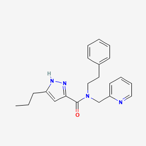 molecular formula C21H24N4O B5903570 N-(2-phenylethyl)-3-propyl-N-(pyridin-2-ylmethyl)-1H-pyrazole-5-carboxamide 